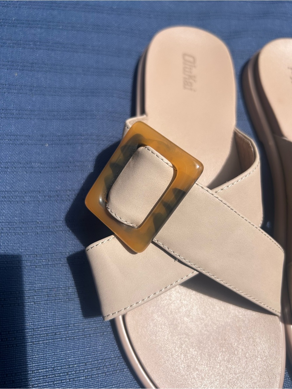 NWOT OluKai Women’s La'i Slide Taupe Sandals Size 9 - Picture 3 of 6